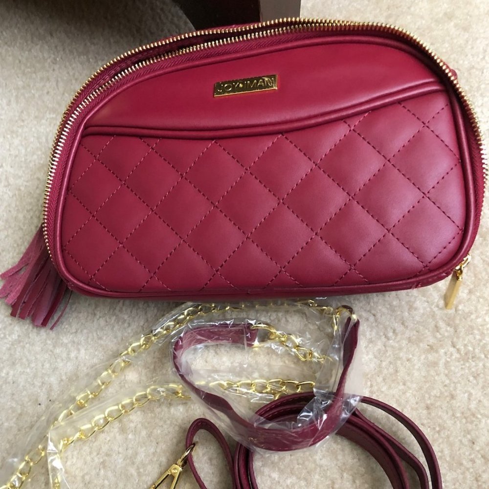 Joy & Iman NWOT Red Leather Crossbody/Purse